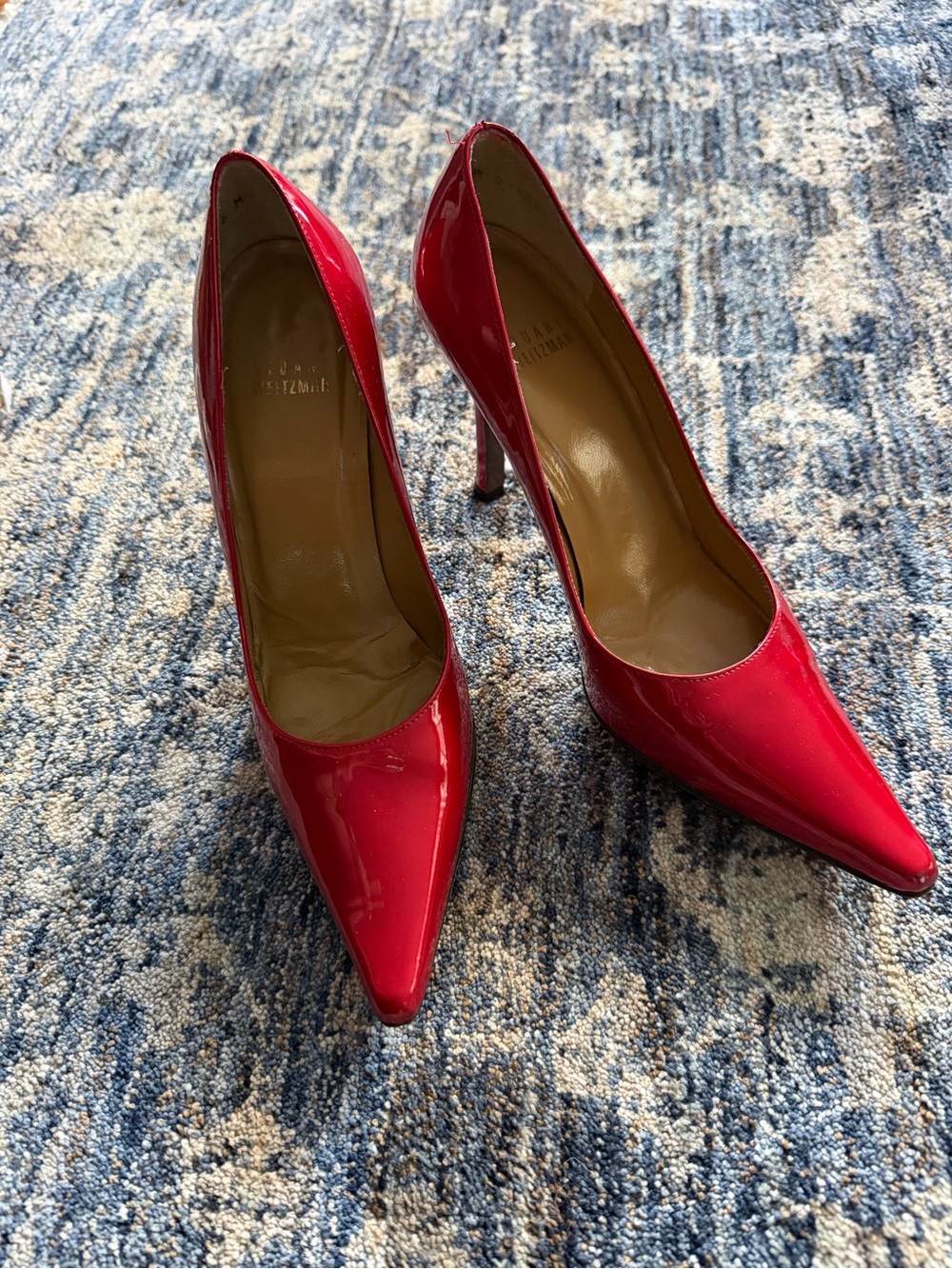 Stuart Weitzman Size 6 Princess Pumps, Red Quasar Patent Leather